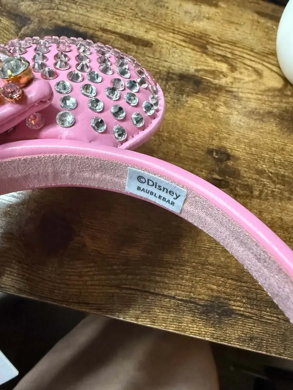 BaubleBar Disney Minnie Mouse Pink Crystal Ear Headband *READ*